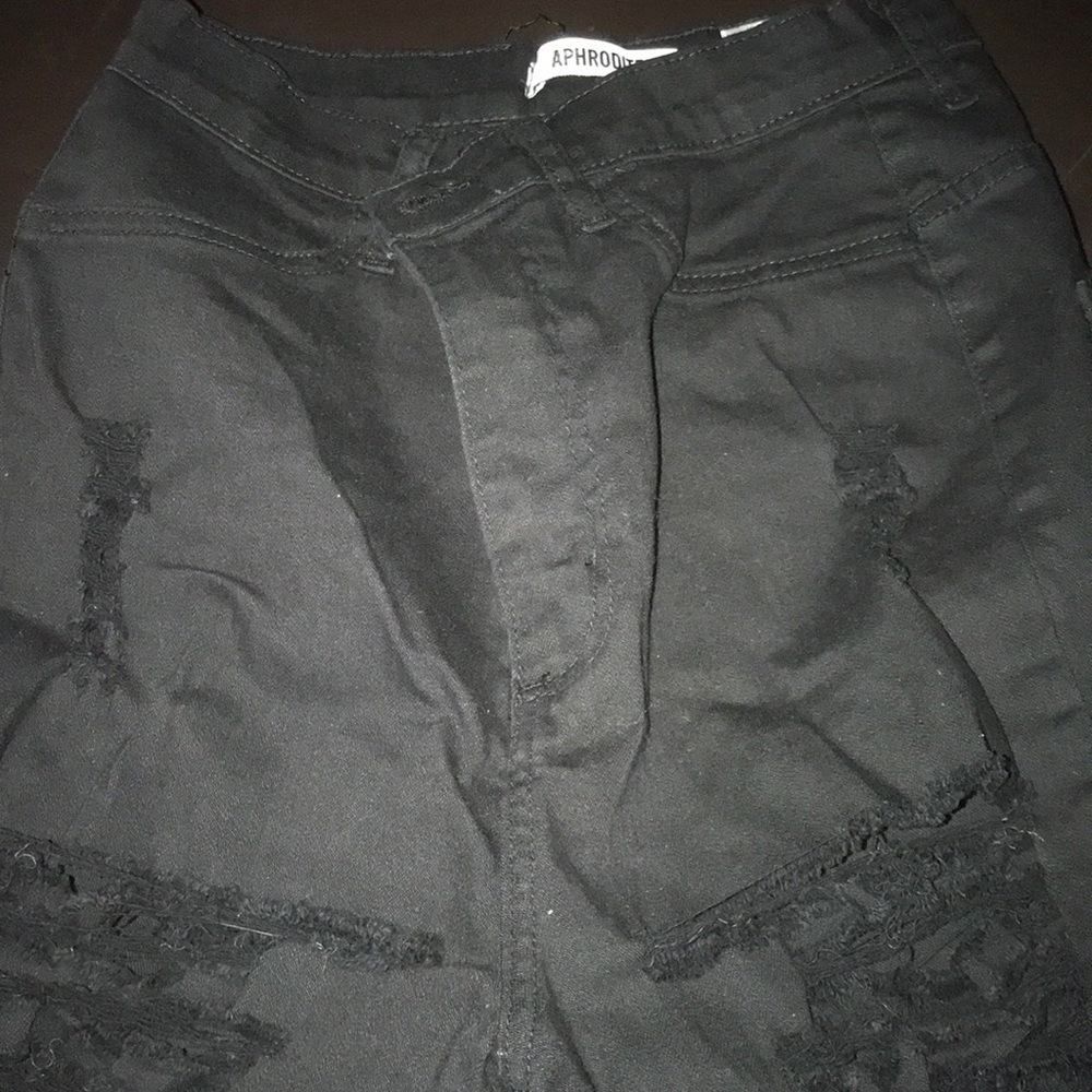 High waist black jeans